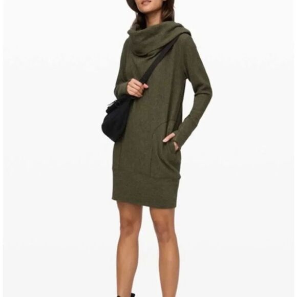 lululemon athletica Dresses & Skirts - Lululemon along the way green dress olive green small